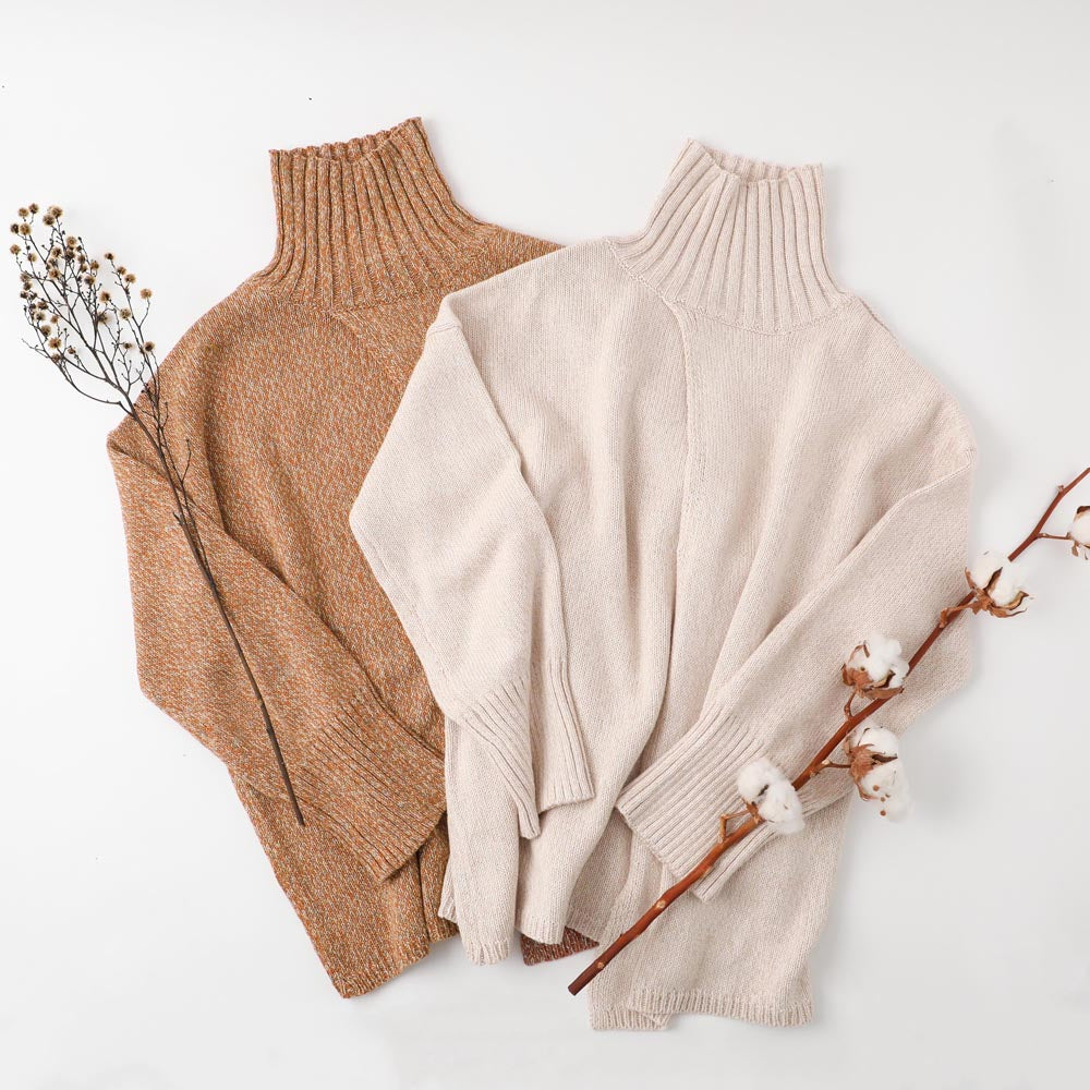 [Link Coordination SET] Cashmere cotton mix knit