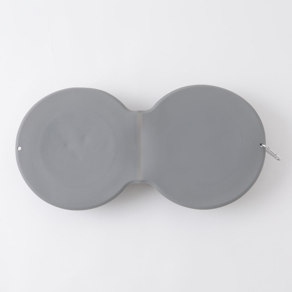 silicone compact double food bowl