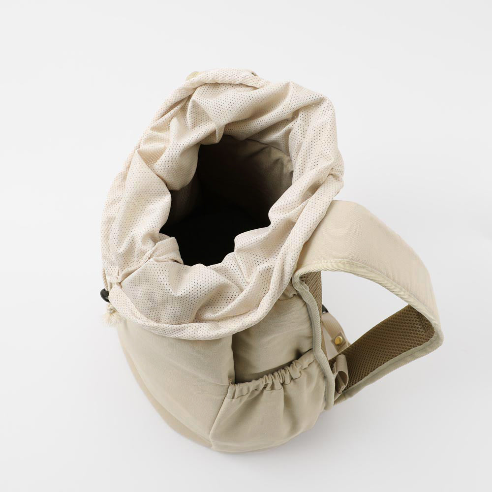 Pet drawstring mesh gathered backpack