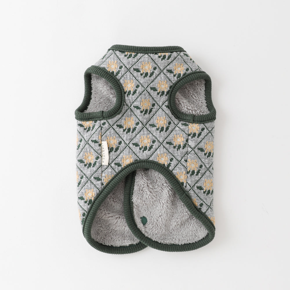 flower diamond pattern vest