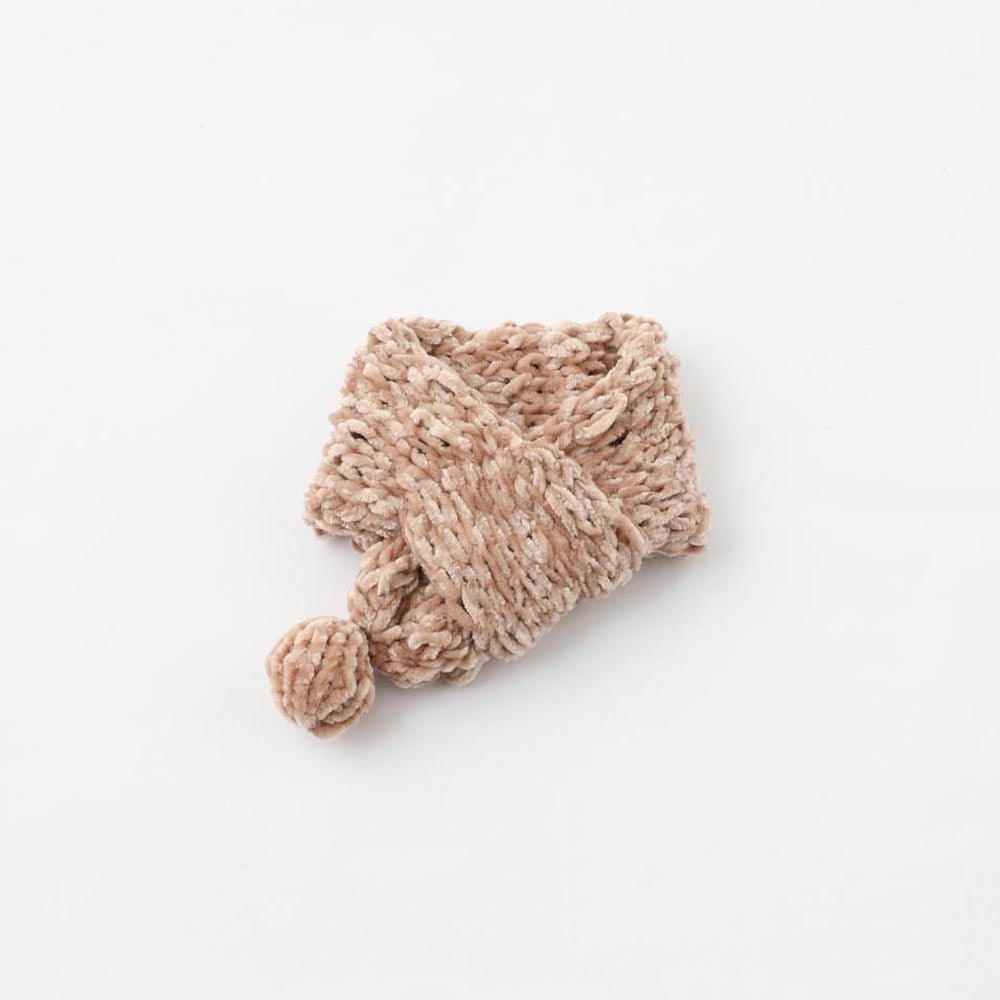 handmade pom pom muffler