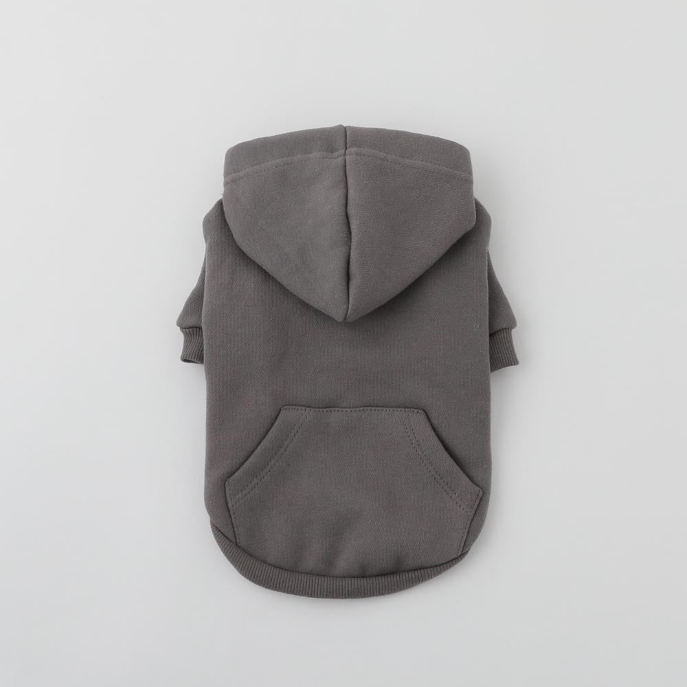 Color-matched drawstring hoodie with brushed lining