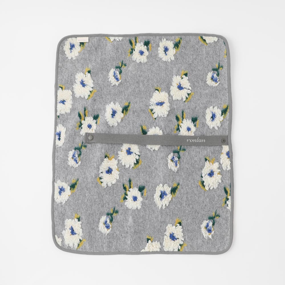 フラワーボアカフェマット【名入れ刺繍対応】