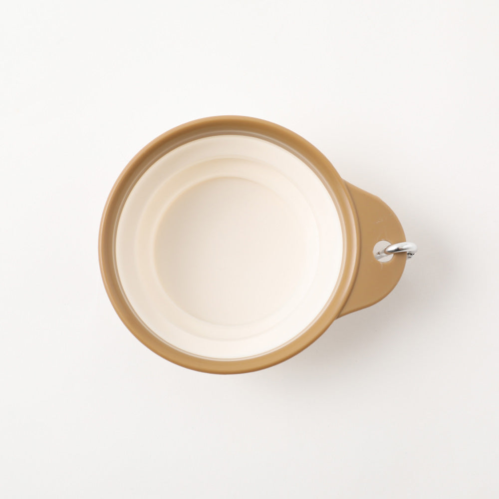 Foldable flat food bowl with hook