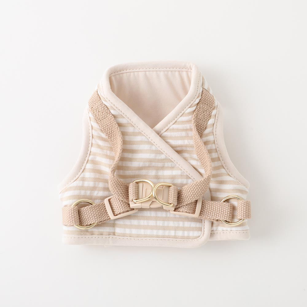 ボーダー冷感ハーネス＋リードSET【名入れ刺繍対応】