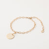 Circle Charm Chain Necklace [Compatible with name sculpture]