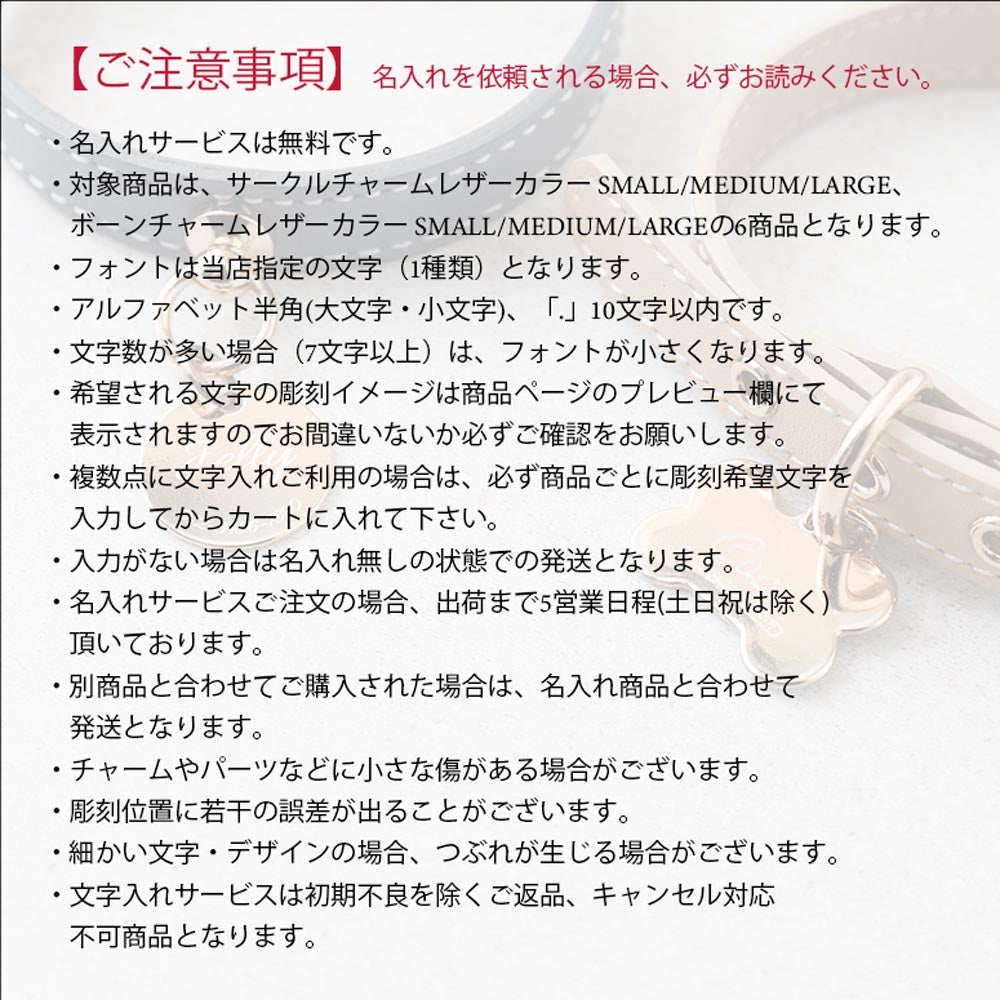 サークルチャームレザーカラー MEDIUM