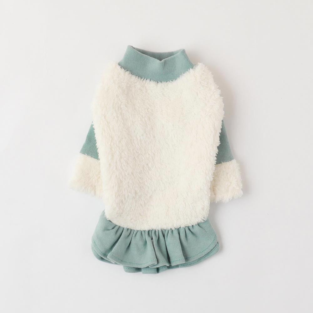 羊毛設計frilly連衣裙