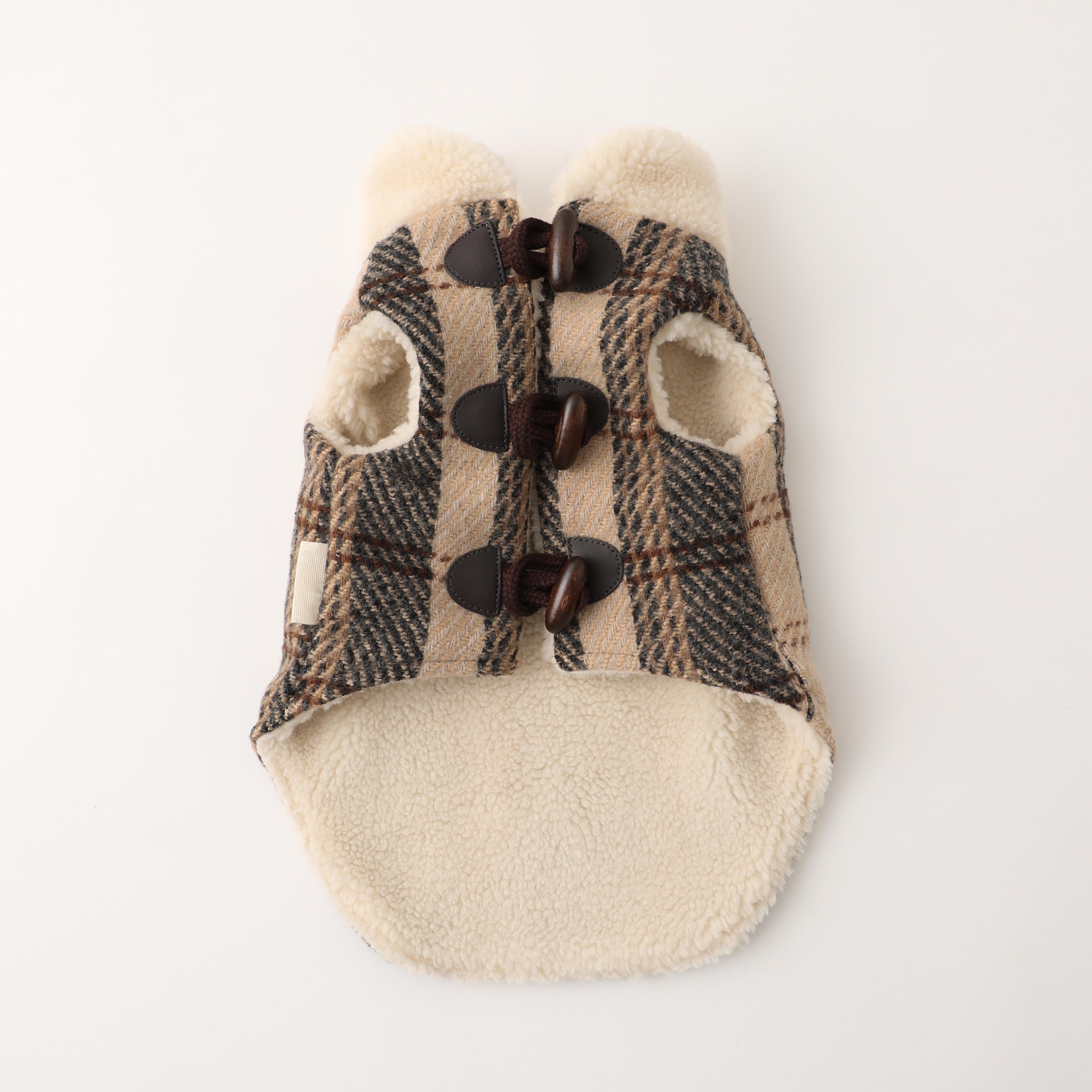 check boa duffel coat