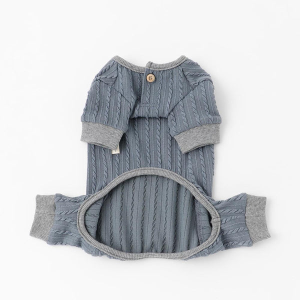Cable knitting romper